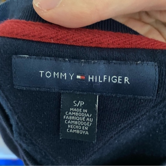 Tommy Hilfiger Navy Blue Crewneck Sweatshirt Men’s Small - Picture 4 of 6